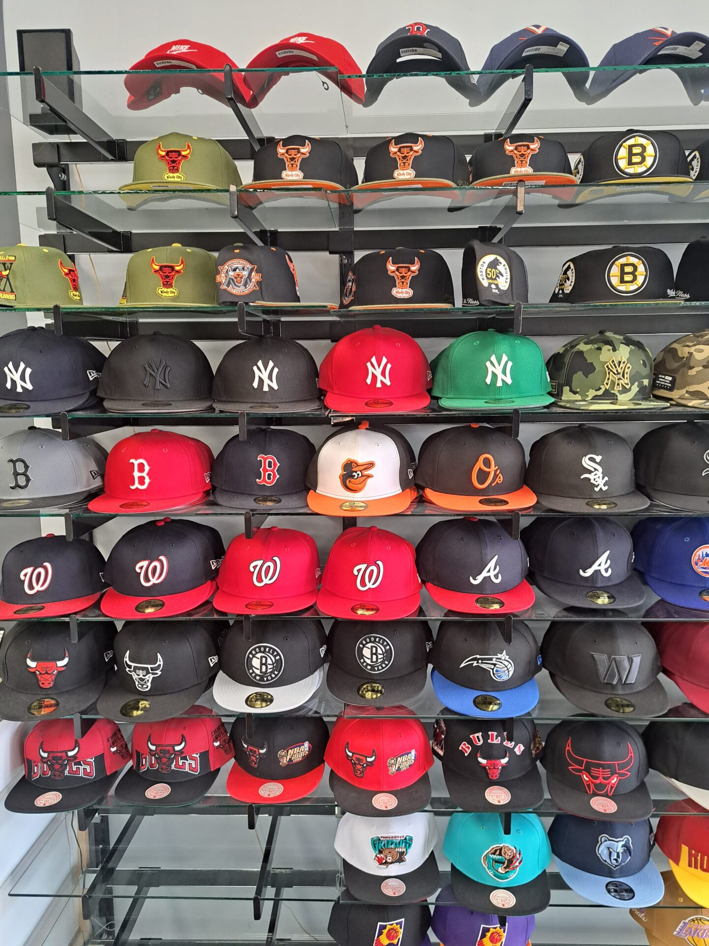 group of hats showcase shop look