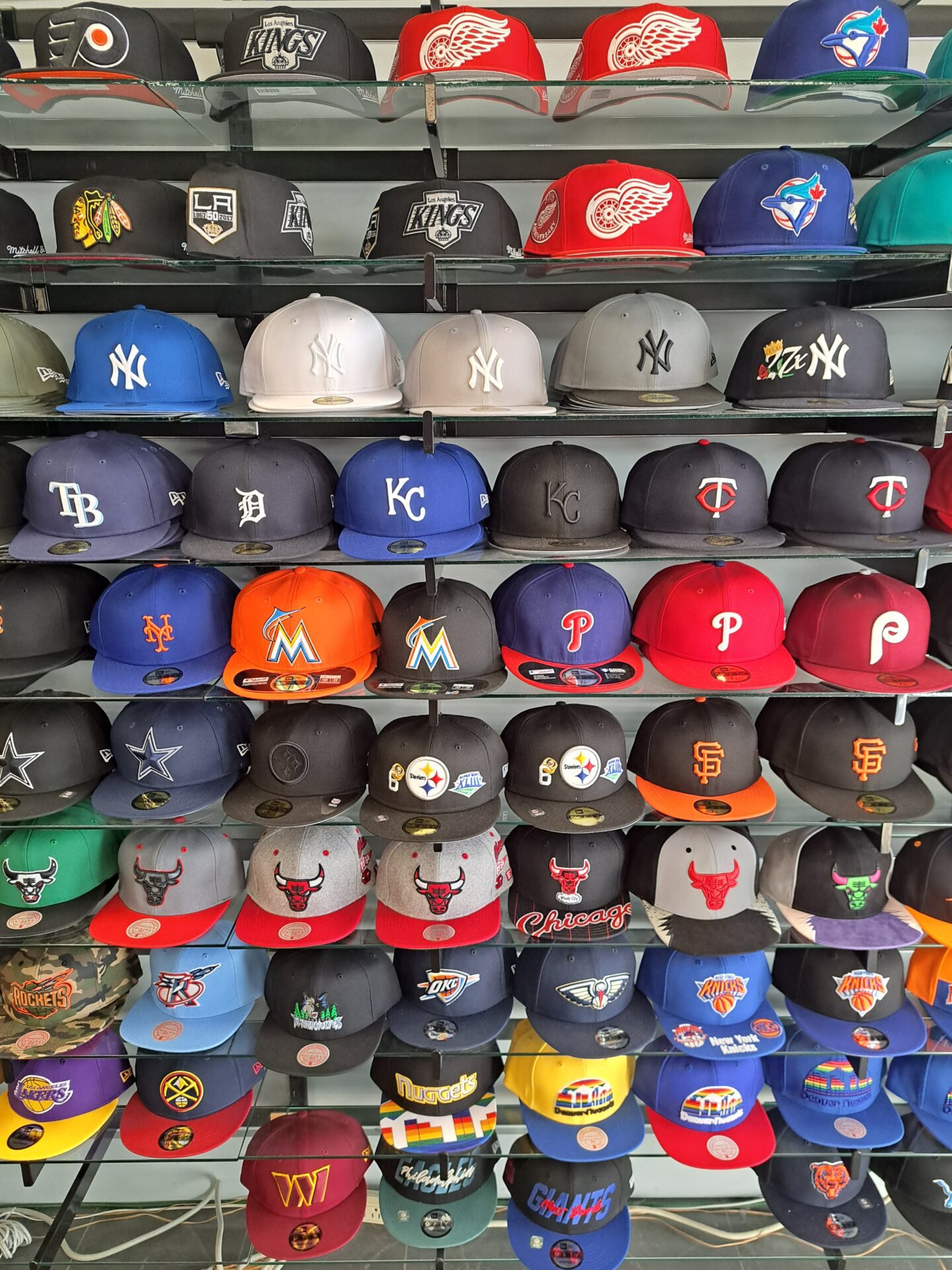 group of hats showcase